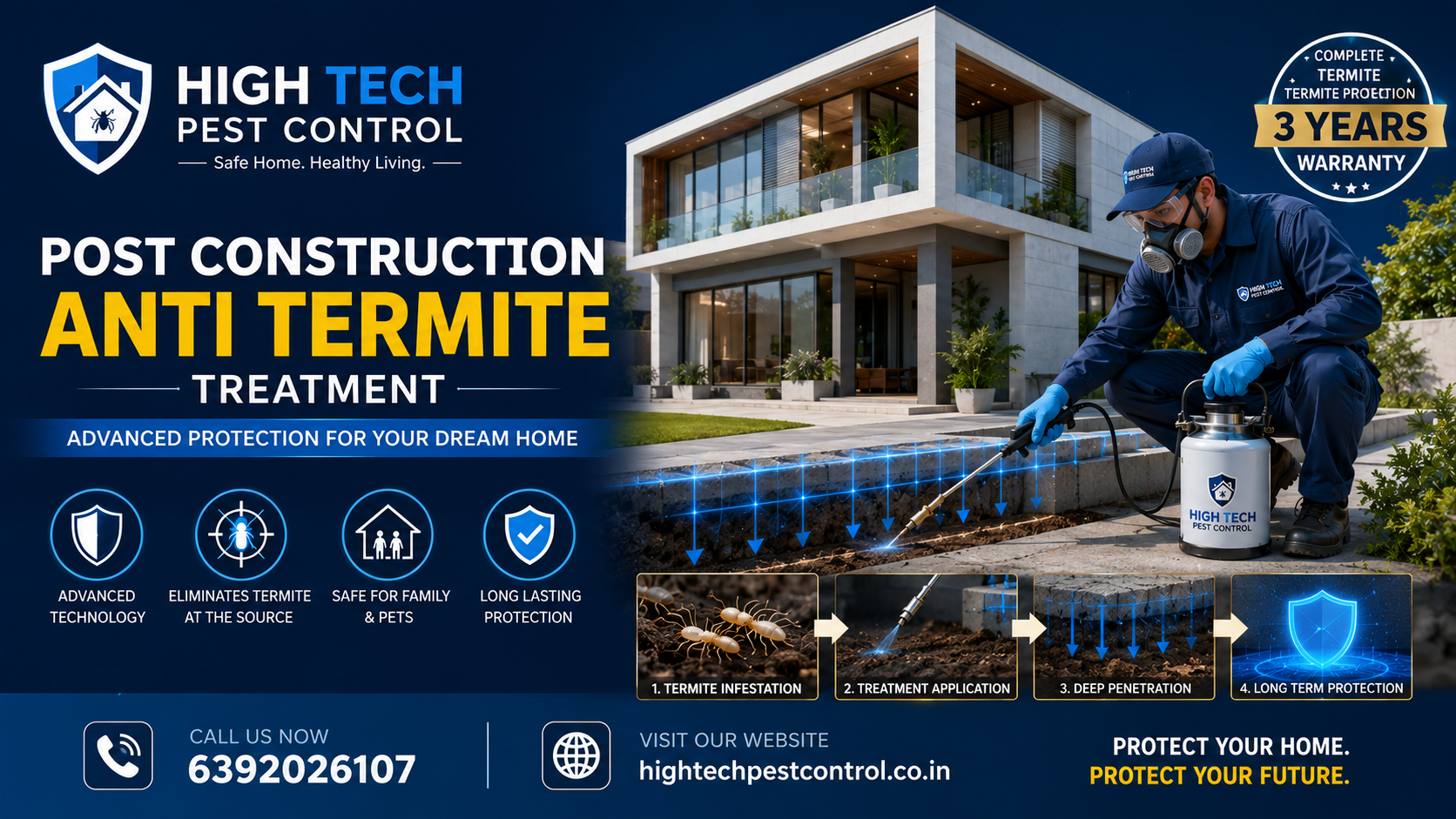 Best Post Construction Anti Termite Treatment in Lucknow - Drill Fill Seal Process